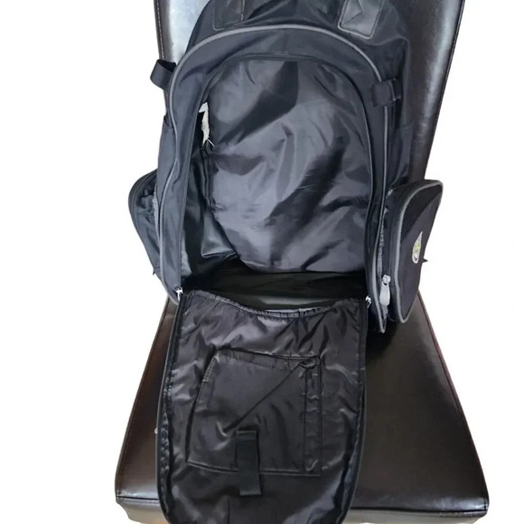Reebok Pro 5-Pockets Logo Sports Backpack Bag, Black - Picture 6 of 6
